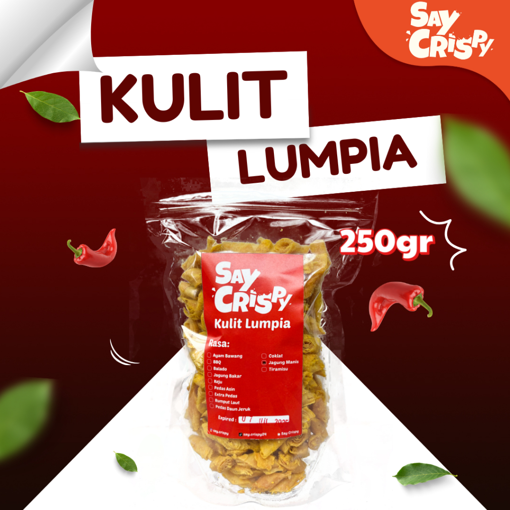 

SNACK Say Crispy 250gr Makanan Ringan Renyah dan Lezat , Kulit Lumpia Goreng