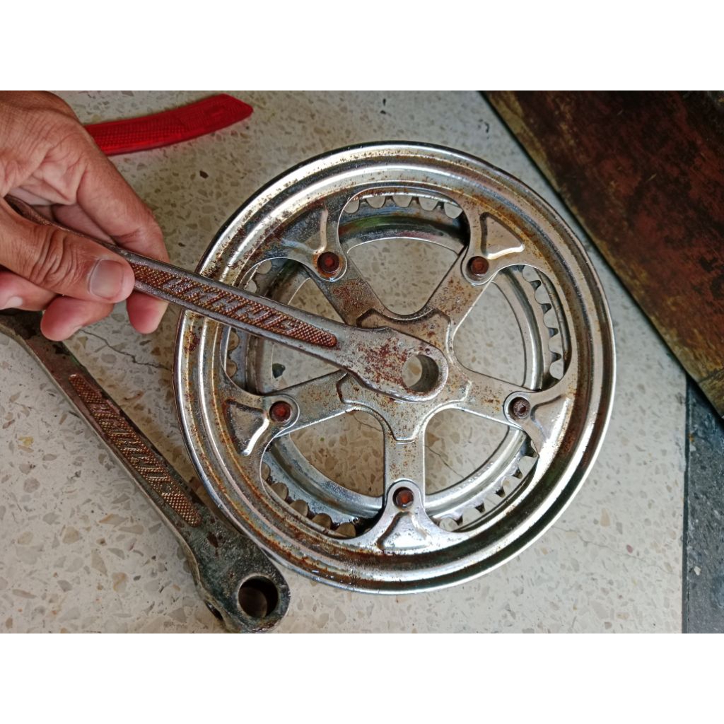 Part balap jadul roadbike vintage original pantek crank all in 44-48 TPart balap jadul roadbike vint