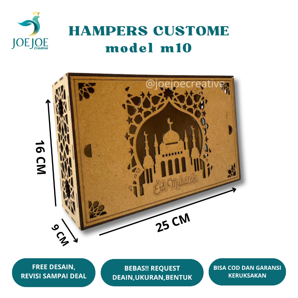 

Box Hampers Kayu Spesial Edisi Idul Fitri / Box hamper premium / Box Parcel lebaran / box hamper model m10