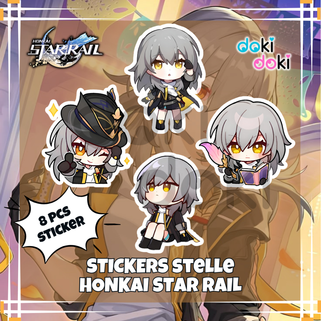

8 Pcs Stickers Game Stelle Honkai Star Rail