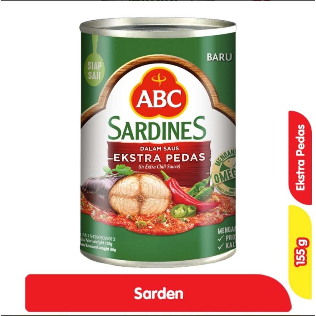 

abc sardines saus tomat cabai extra pedas 155gr