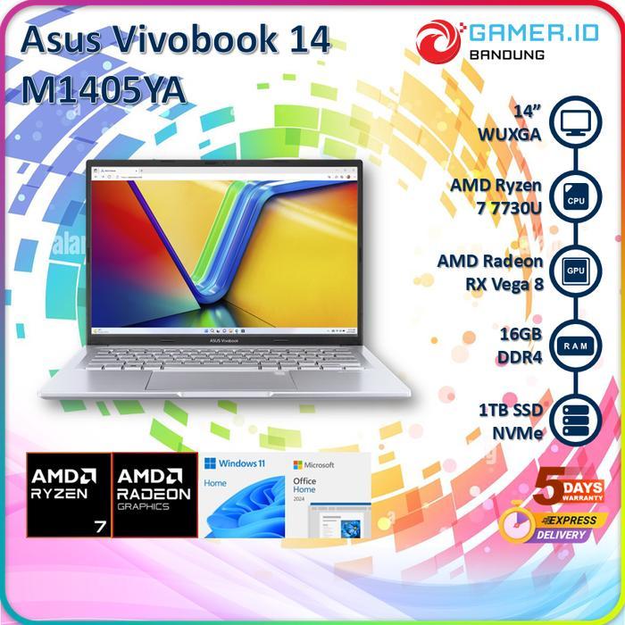 ASUS VIVOBOOK 14 M1405YA RYZEN 7 7730U 16GB 1TB 14" WUXGA IPS 45 NTSC