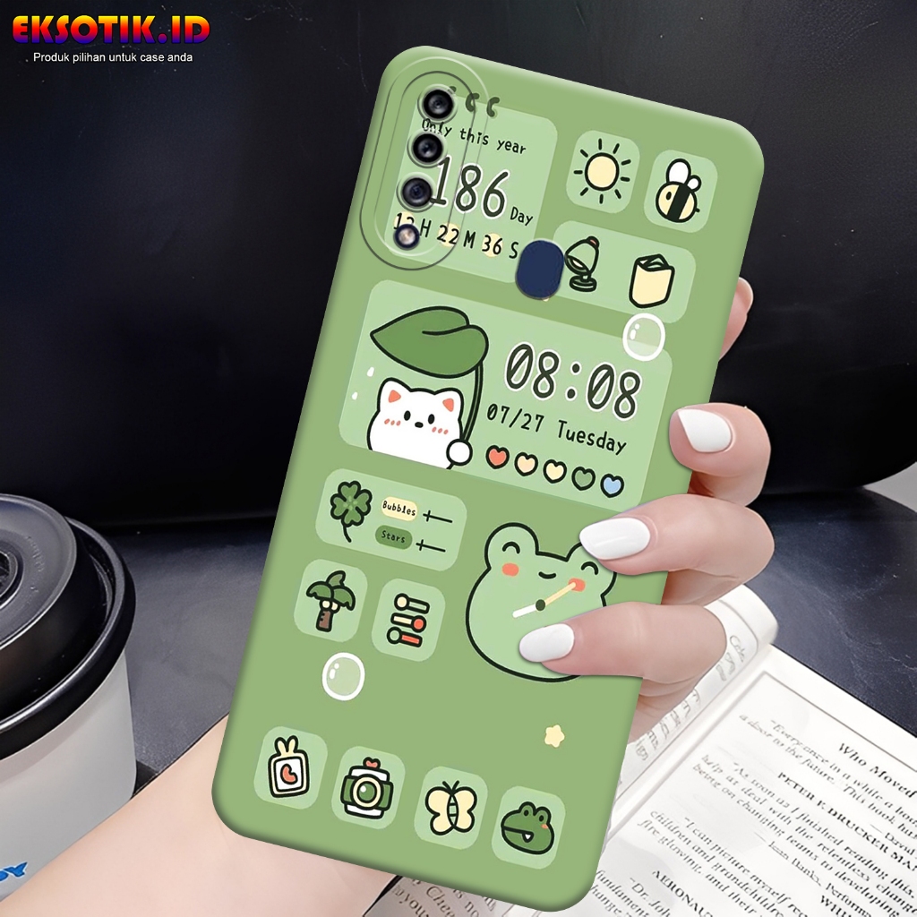 Case SAMSUNG A20S- Eksotik.id - Casing SAMSUNG A20S - Case CUTE DINO - Skin Handphone - Silikon SAMS