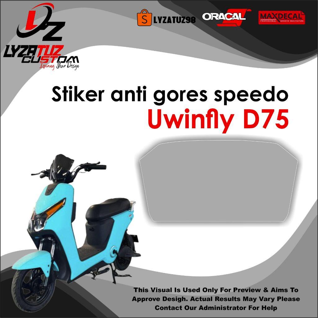 Sticker Anti Gores Spidometer Sepeda Listrik Uwinfly D75 / STICKER SEPEDA ListRIK UWINFLY D75