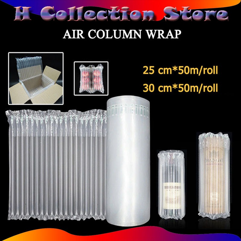 

50m Poly Inflatable Air buble CushionWrap Air Buble Packaging Air Buble Roll Inflatable Buble Wrap Tinggi Super Tebal Extra Buble Packing Roll 25cm/30cm