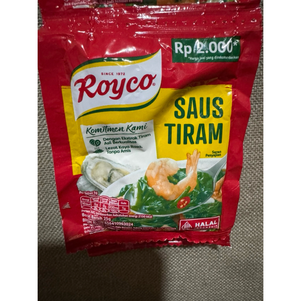 

Royco Saus Tiram 25g X 10 Sacshet