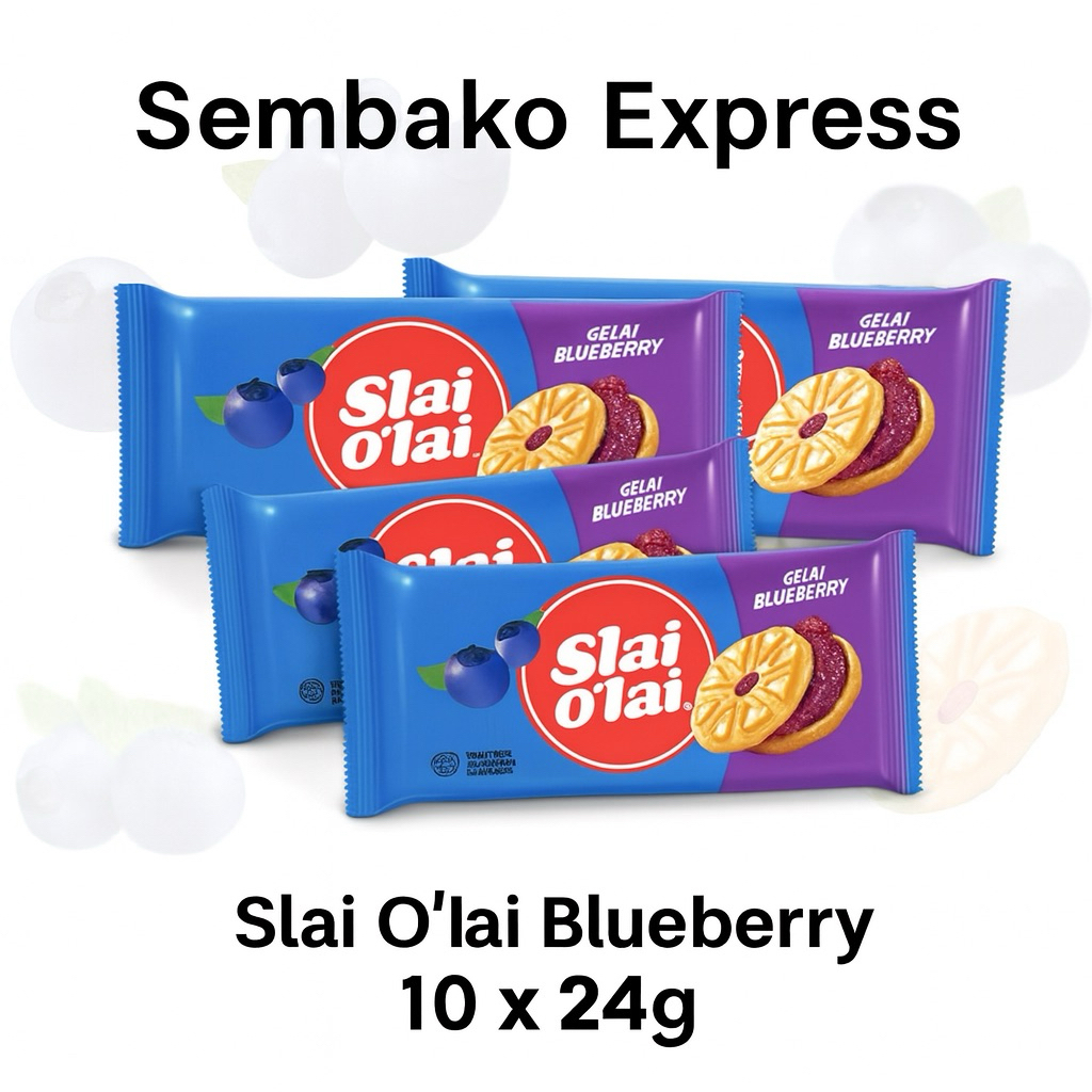 

Slai O’lai Blueberry 10 x 24g – Biskuit Isi Selai Blueberry Manis Lembut