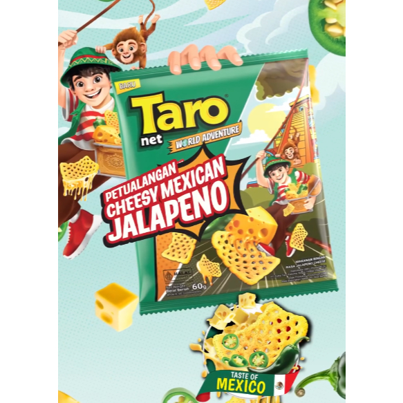 

Taro Net rasa Potato BBQ & Italian Pizza | Ciki 2000 | 1 Renceng isi 10 Pcs