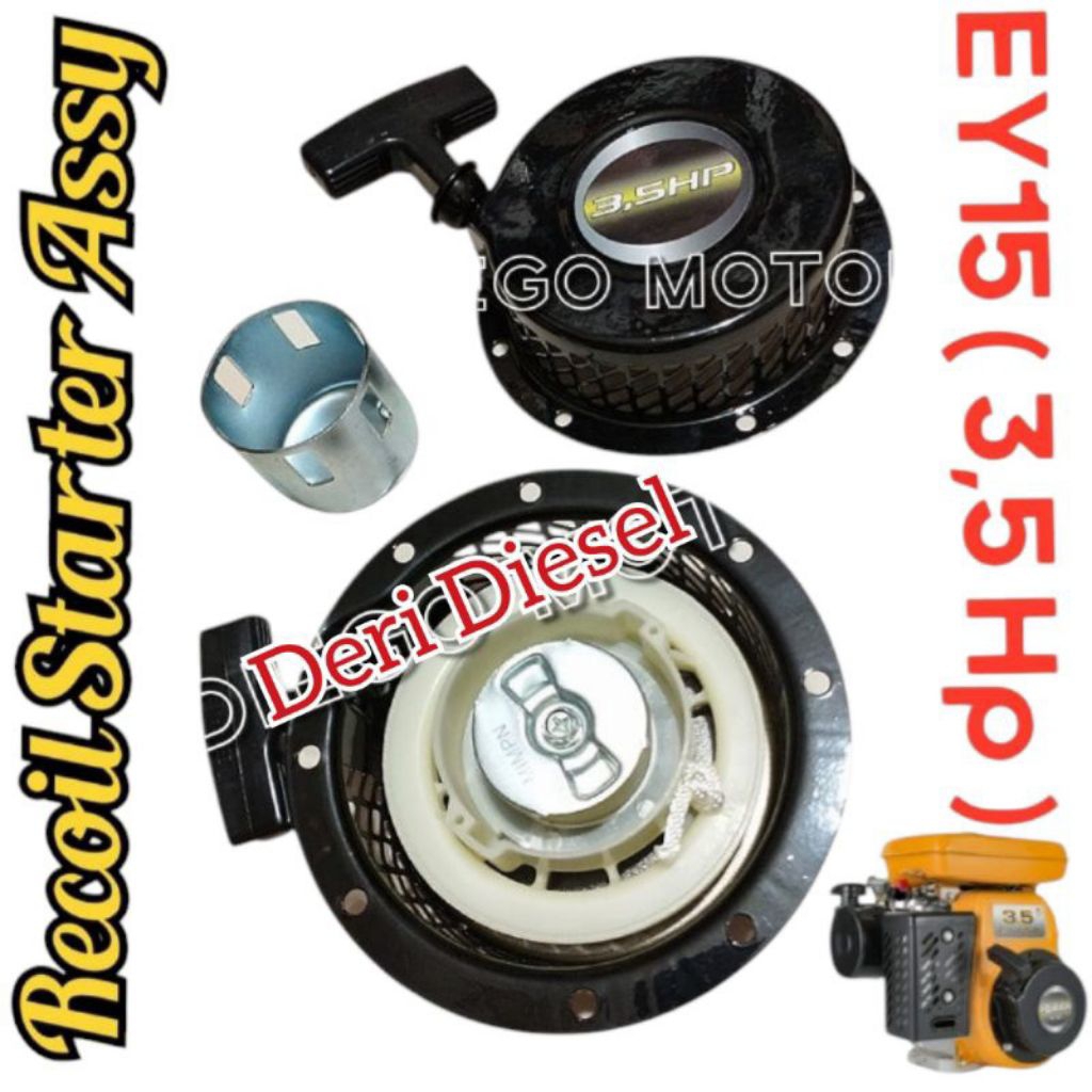 EY15 Recoil Starter Tarikan Engkol Mesin Penggerak Robin 3,5HP Pompa Air RTG20