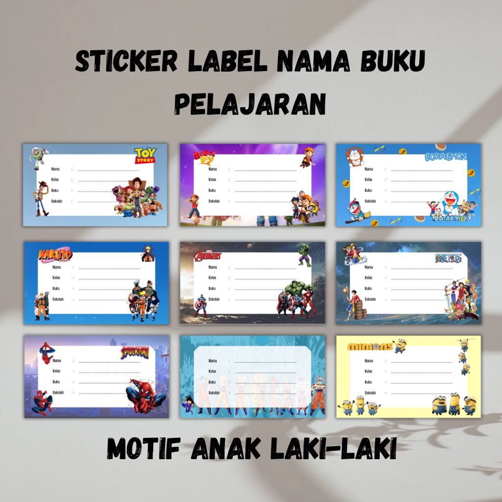 

Sticker Label Nama Buku Motif Anak Laki - Laki Lucu | Sticker | Label Nama Pelajaran | Sticker Nama | Sticker Buku Pelajaran