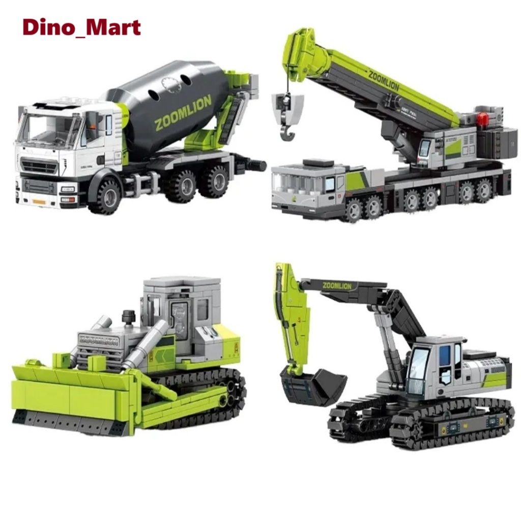 Sembo Block Kendaraan Konstruksi Zoomlion 705100 - 705103 - Mainan Anak - Mainan Balok - Mainan Kole