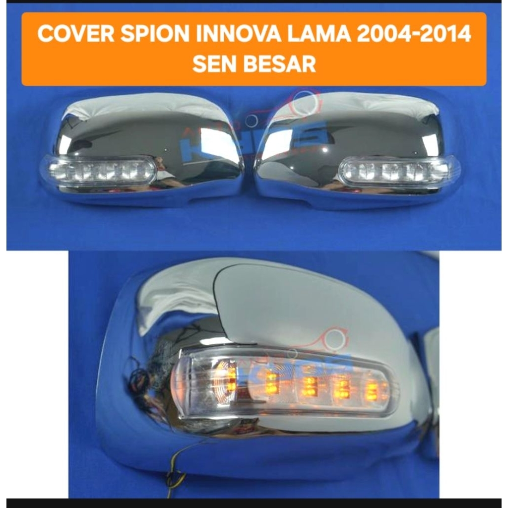 COVER SPION LAMPU INNOVA LAMA 2005-2014 CROME SEN BESAR