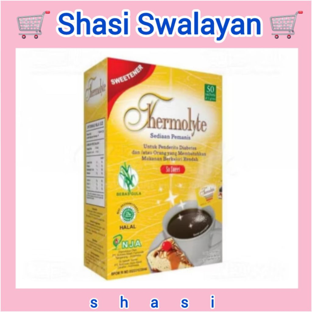 

Thermolyte Diet Sugar Box 1gr X 25 sachet / 50 sachet - Gula Rendah Kalori Atasi Diabetes