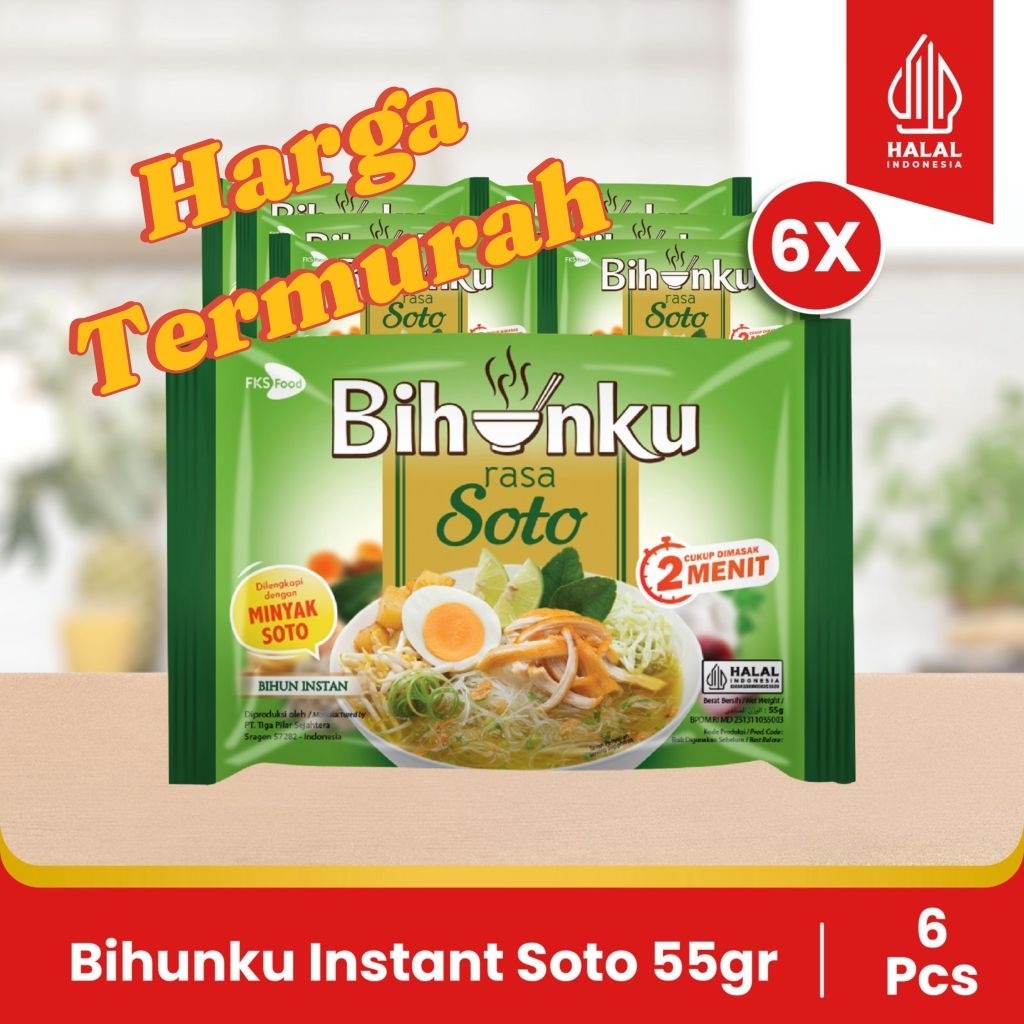 

Paket murah Bundling - Bihunku Instan - Soto - 55gr - 6pcs