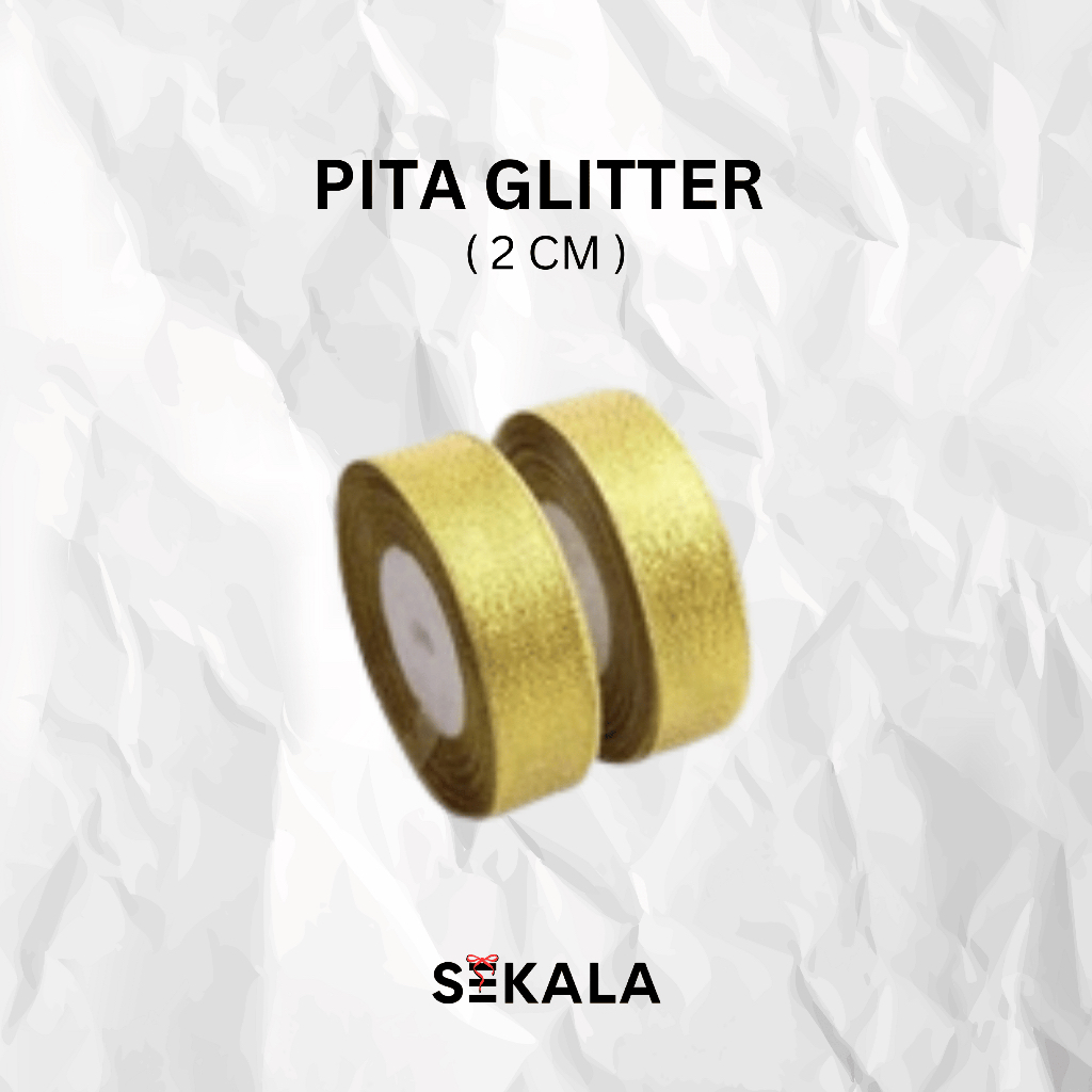 

Pita Glitter Ukuran 2 cm Per Roll | Panjang 15 meter | Import Taiwan untuk Hampers | Dekorasi Parcel Hiasan