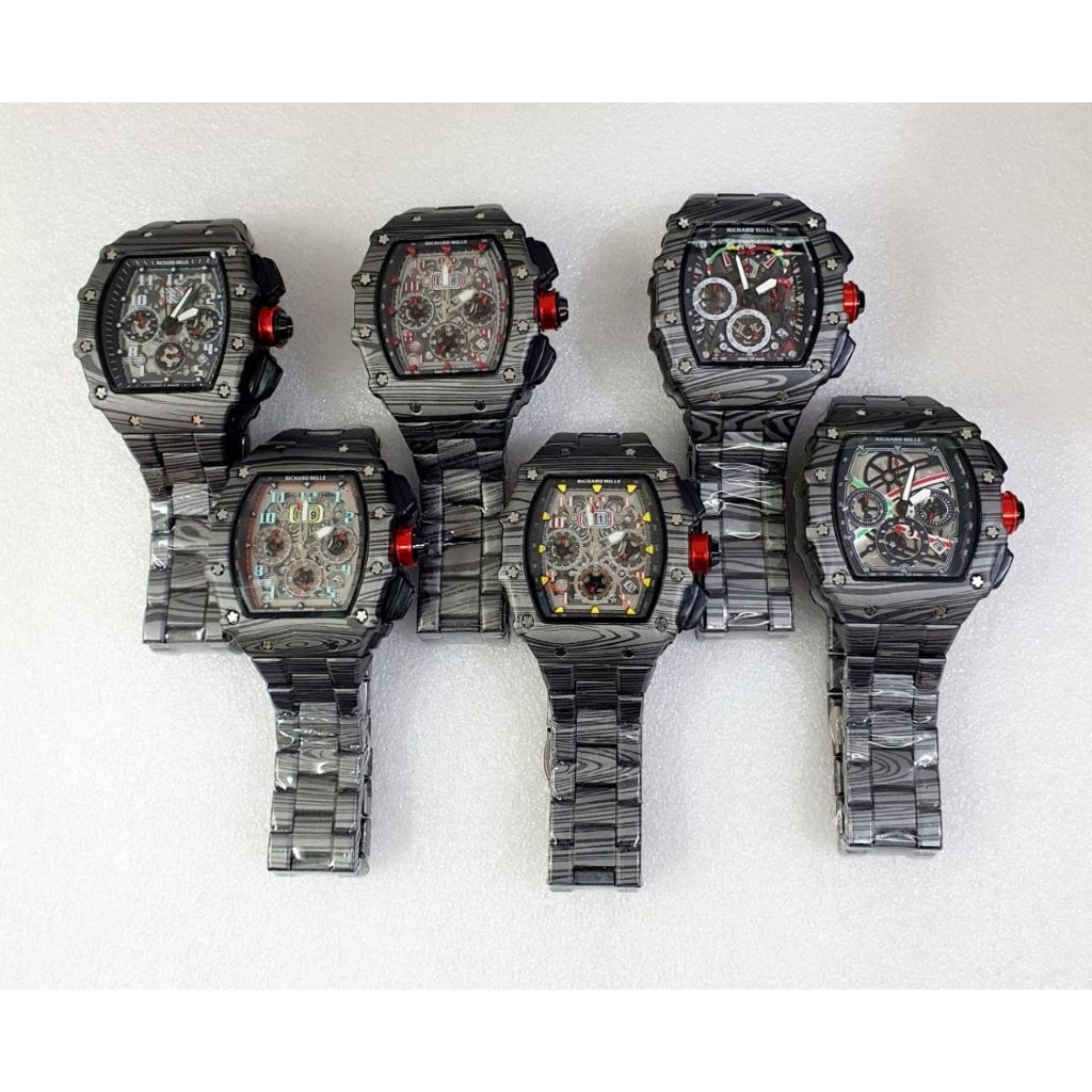 jam tangan pria RM CRONO aktif tali rantai