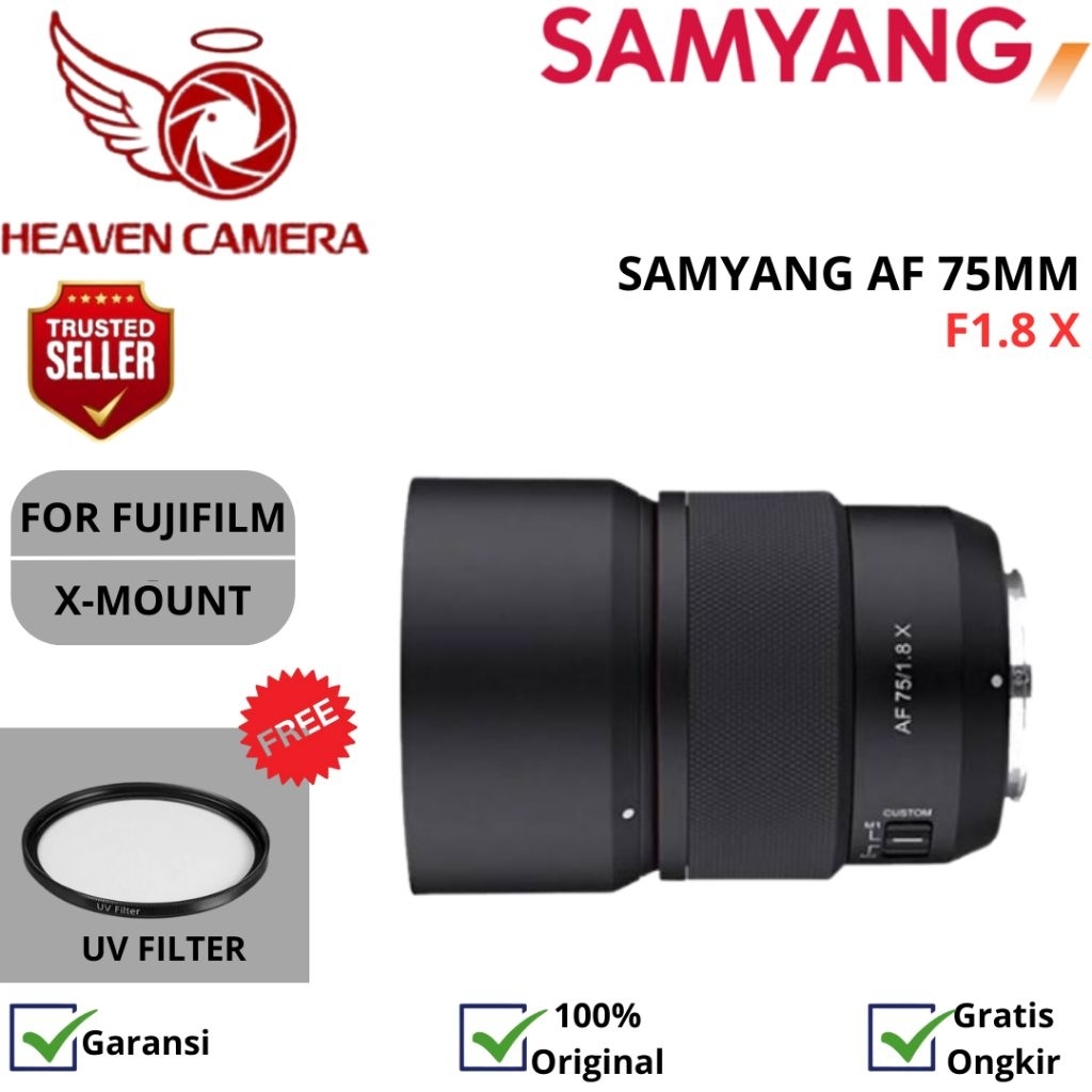 LENSA SAMYANG AF 75MM F1.8 FOR FUJIFILM X MOUNT / SAMYANG AF 75MM F1.8
