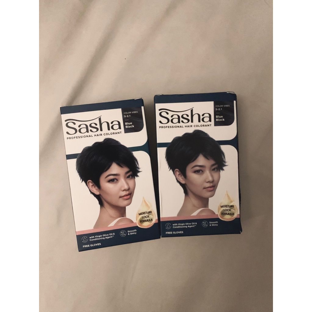 sasha cat rambut blue black