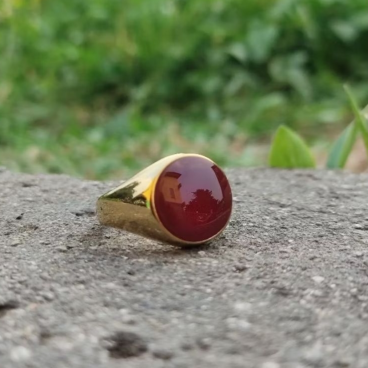 cincin batu akik Yaman ahmer natural
