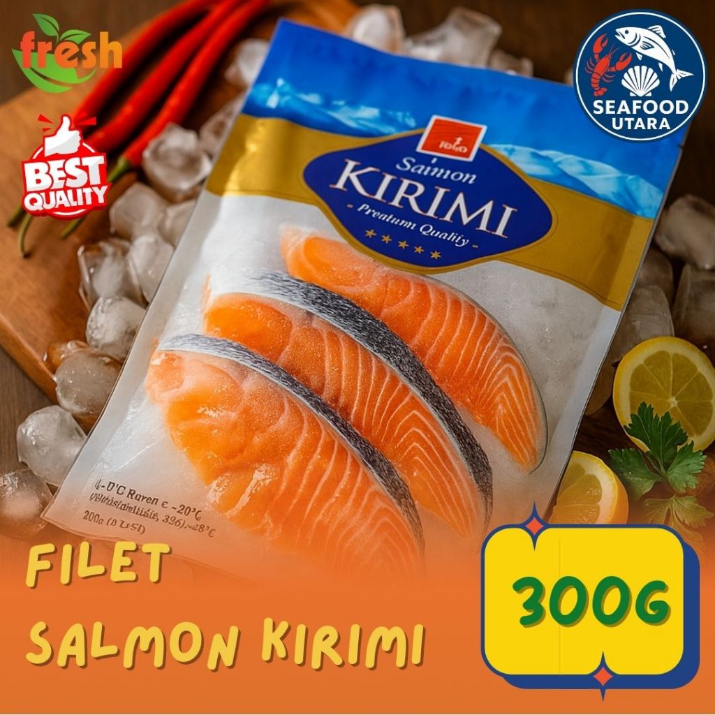 

MAC Salmon Kirimi 300 g (3 pcs) – Seafood Premium Halal Siap Masak | Filet salmon frozen norwegia | salmon norway | salmon norwey