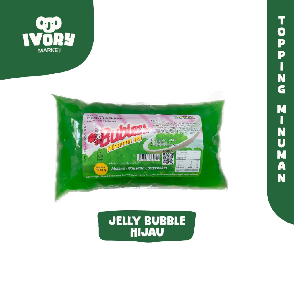 

JELLY MUTIARA BUBLE HIJAU RASA COCOPANDAN 500G