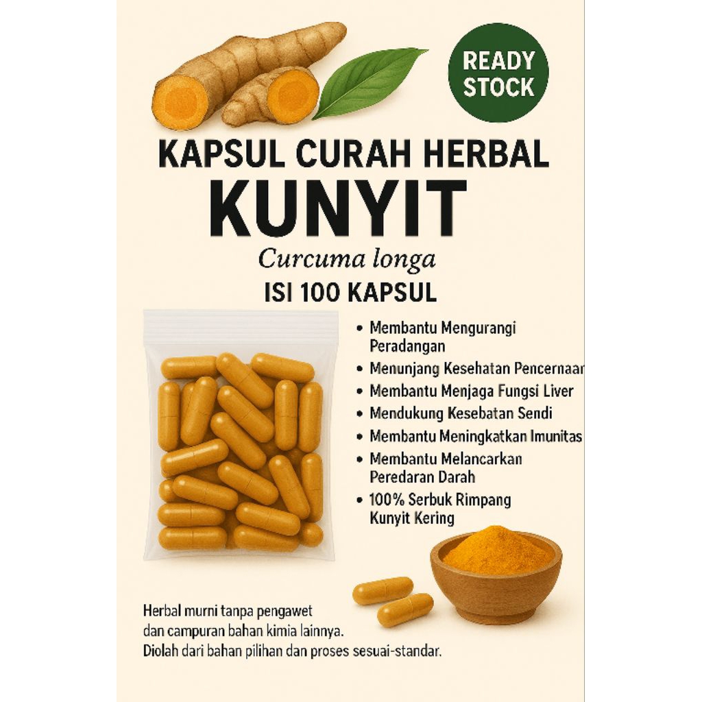 

Kapsul Murah Kunyit – Herbal Lambung, Maag & Anti Radang