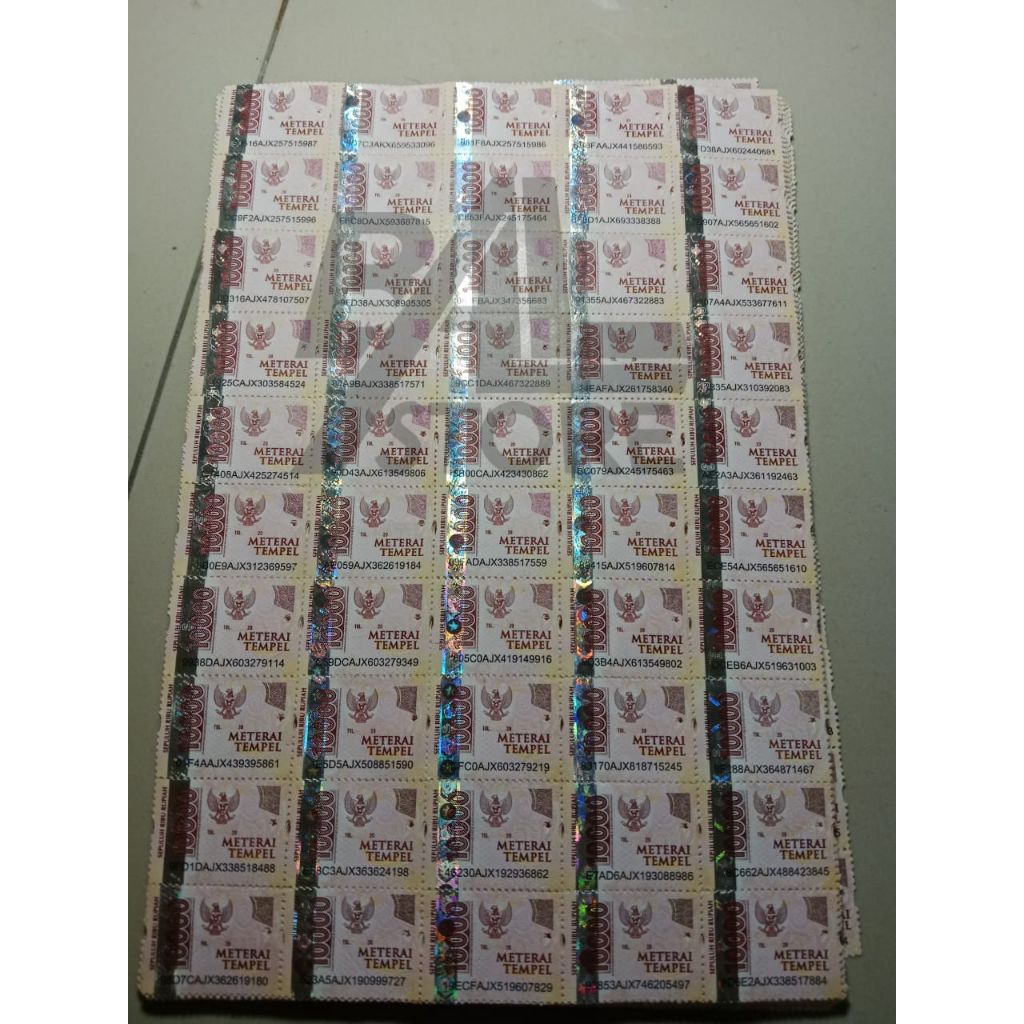 

Materai 10.000 ORI isi 50pcs