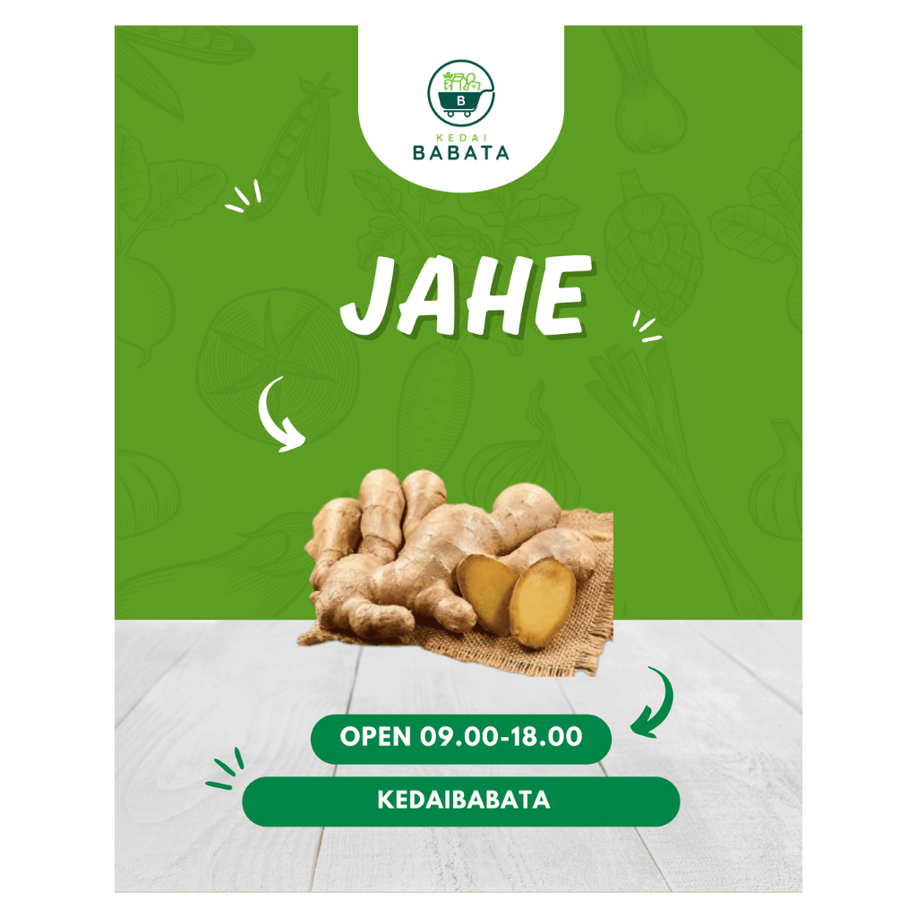 

Jahe Putih gajah Sipadeh Rempah Segar Fresh Sayuran Kedai Babata Padang