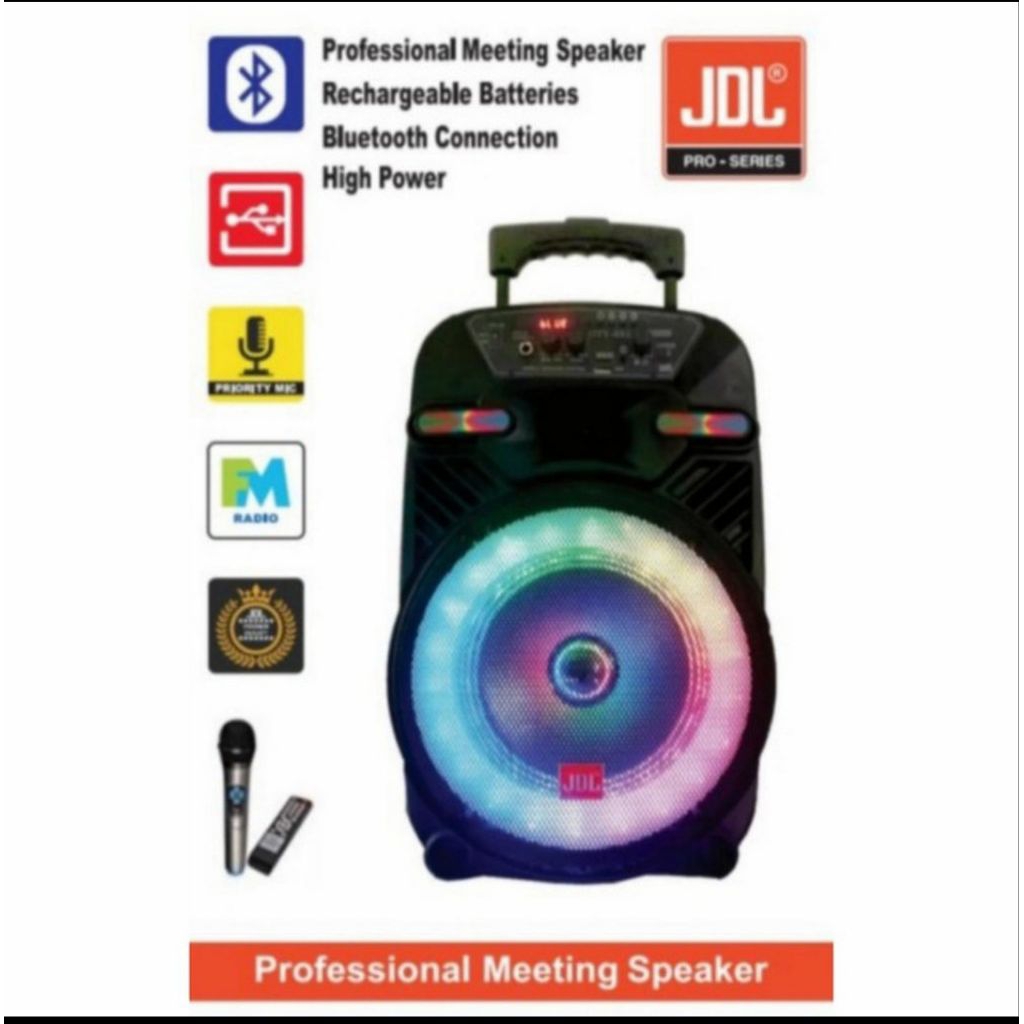 Speaker Portabel Meeting 8 inch JDL Q8 Bluetooth Original