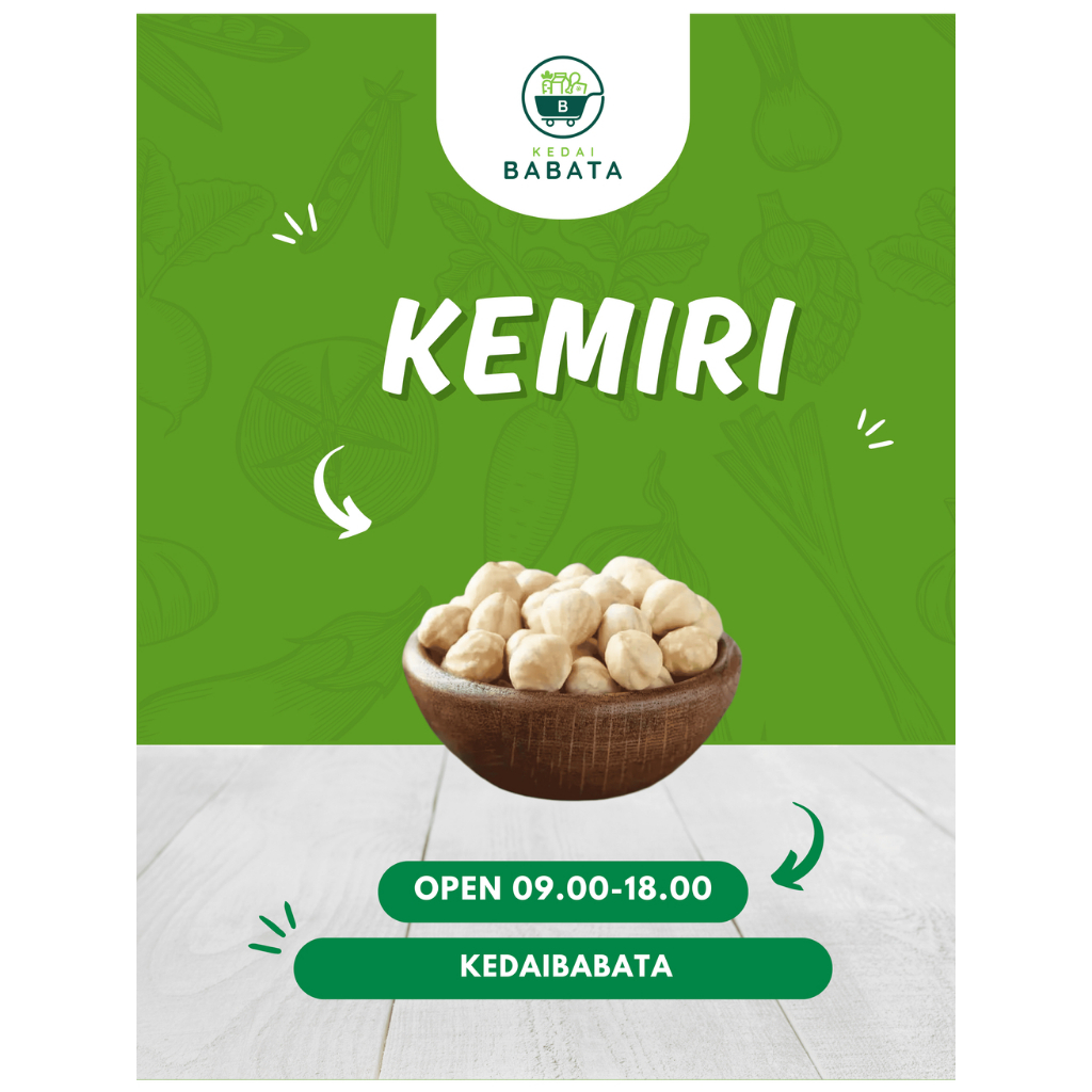 

Rempah Kemiri Segar Fresh Bumbu Masak Kedai Babata Padang