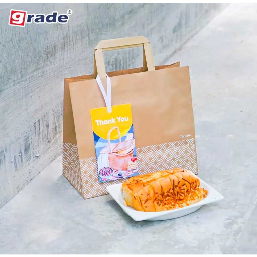 

12pcs Paper Bag Tali Coklat Kraft Sovenir Kado Wedding Tas Belanja Bakery Roti Brownies Baju Hampers
