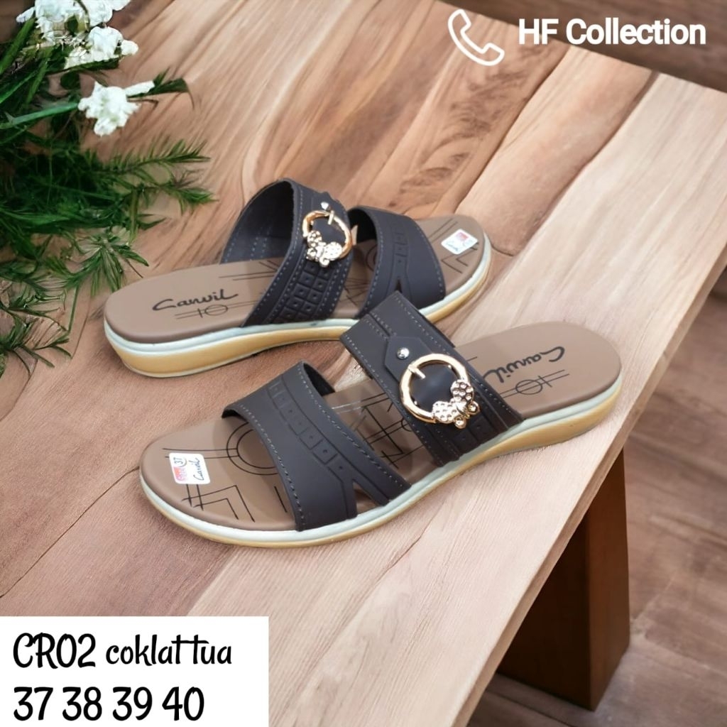 sandal selop wanita carvil bahan sintetis