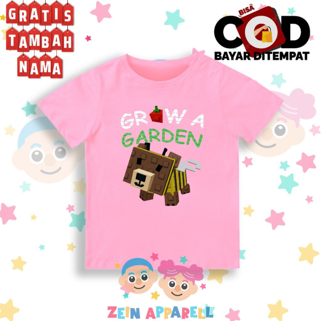Kaos Anak Grow A Garden Bear Bee - Baju Anak Grow A Garden Bear Bee