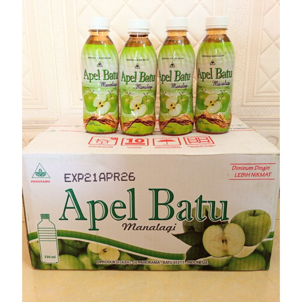 Minuman Sari Apel Batu Manalagi Kemasan Botol 330ml - Harga 1 Dus