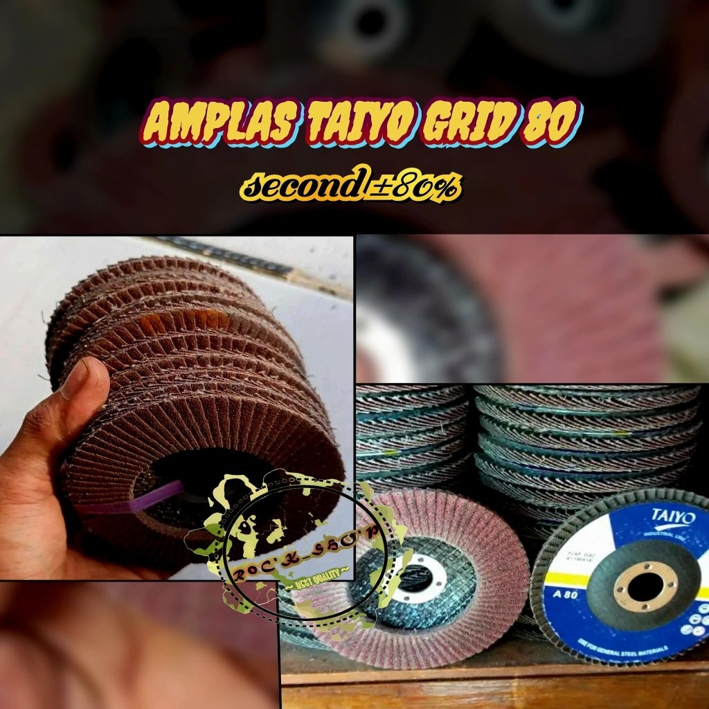 amplas susun taiyo  bekas  kondisi 90% , amplas  flap disk taiyo  , amplas gerinda bulat  , amplas g