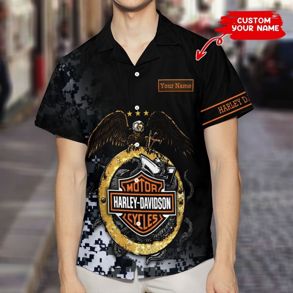 KEMEJA HARLEY DAVIDSON PRIA LENGAN PENDEK