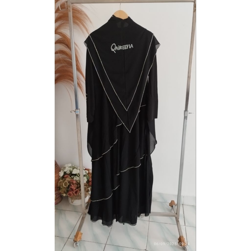 GAMIS HITAM | QAIREENA HIJAB | GAMIS SET JILBAB