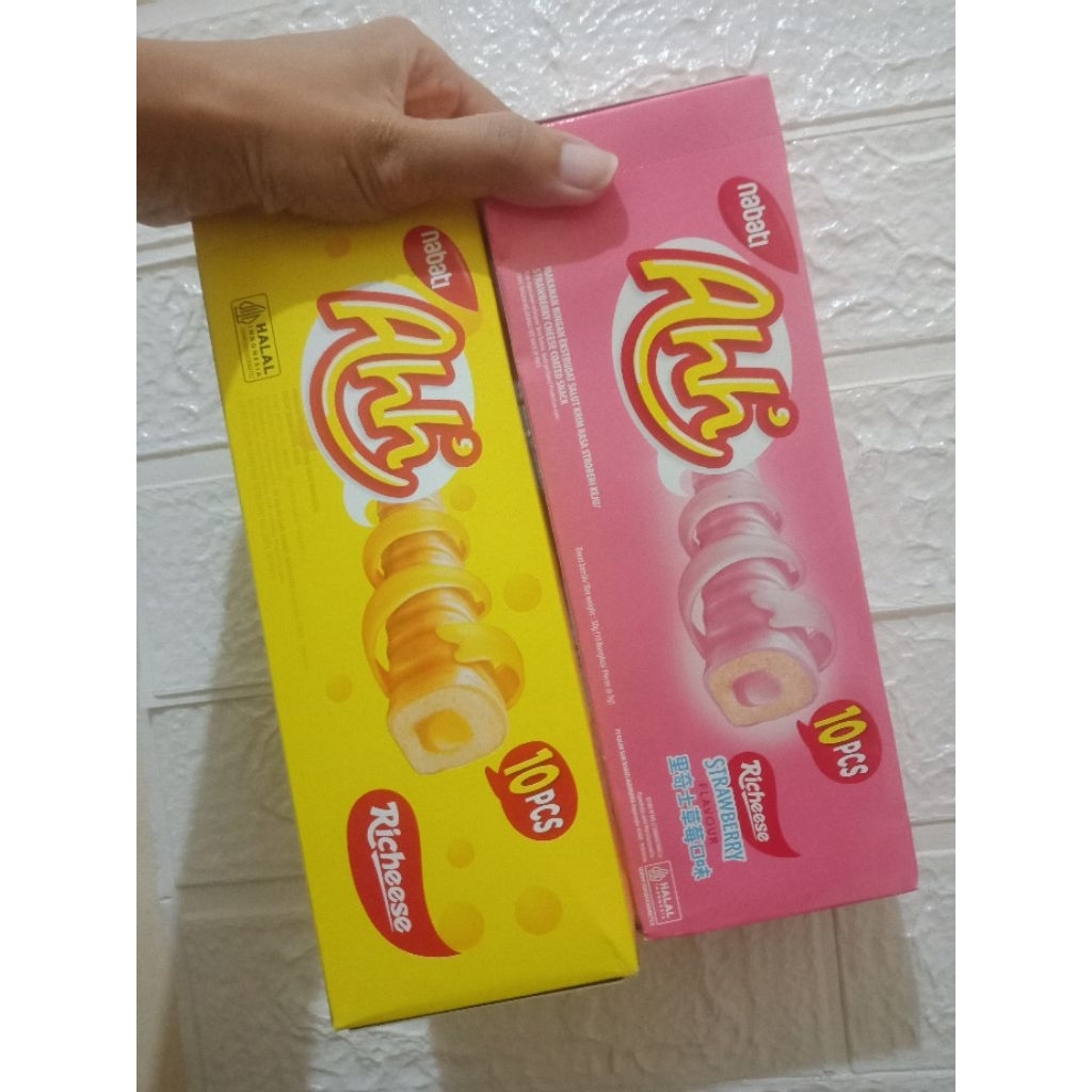 

Nabati Ahh isi 10 pcs / nabati ahh strawberry isi 10 / nabati ahh keju isi 10