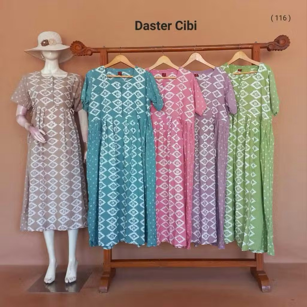Daster Chibi By Putri Diana LD 114 cm kancing depan Busui