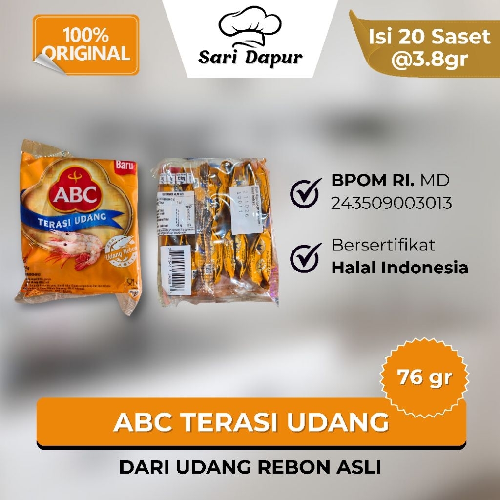 

ABC Terasi Udang 76gr (20 Saset x 3.8gr)