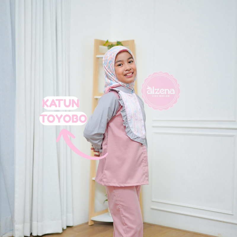 Alzena Kids Moslem - Setelan Anak Perempuan Oneset Zafira Lucu Menarik