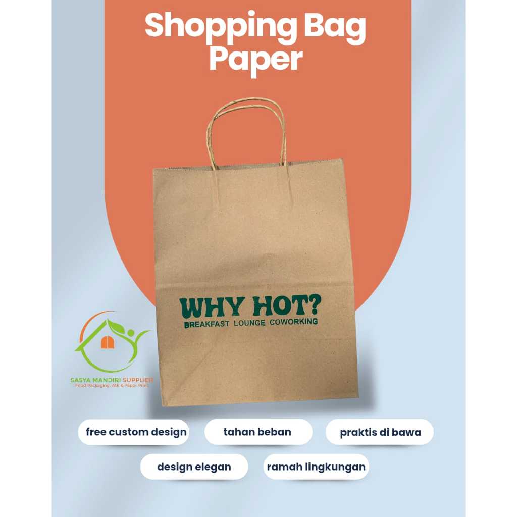 

Tas Kertas Paper Bag Kraft | Cocok Untuk Kemasan Toko & Acara
