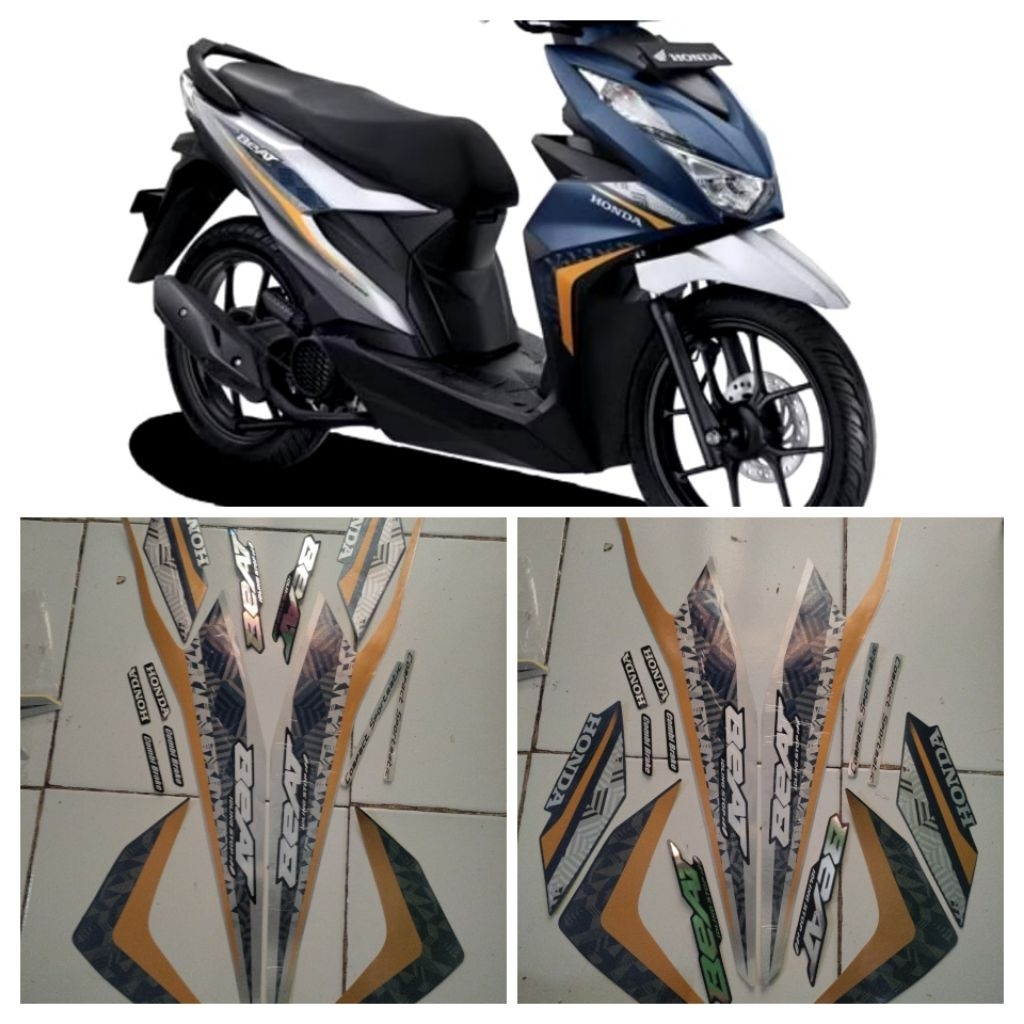 STIKER STRIPING  LIST LES BODY MOTOR HONDA BEAT ISS 2021