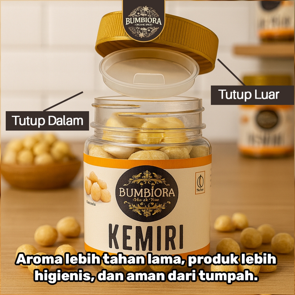 

Bumbiora - Kemiri Utuh | Candlenut Whole Premium - 80gr 50gr