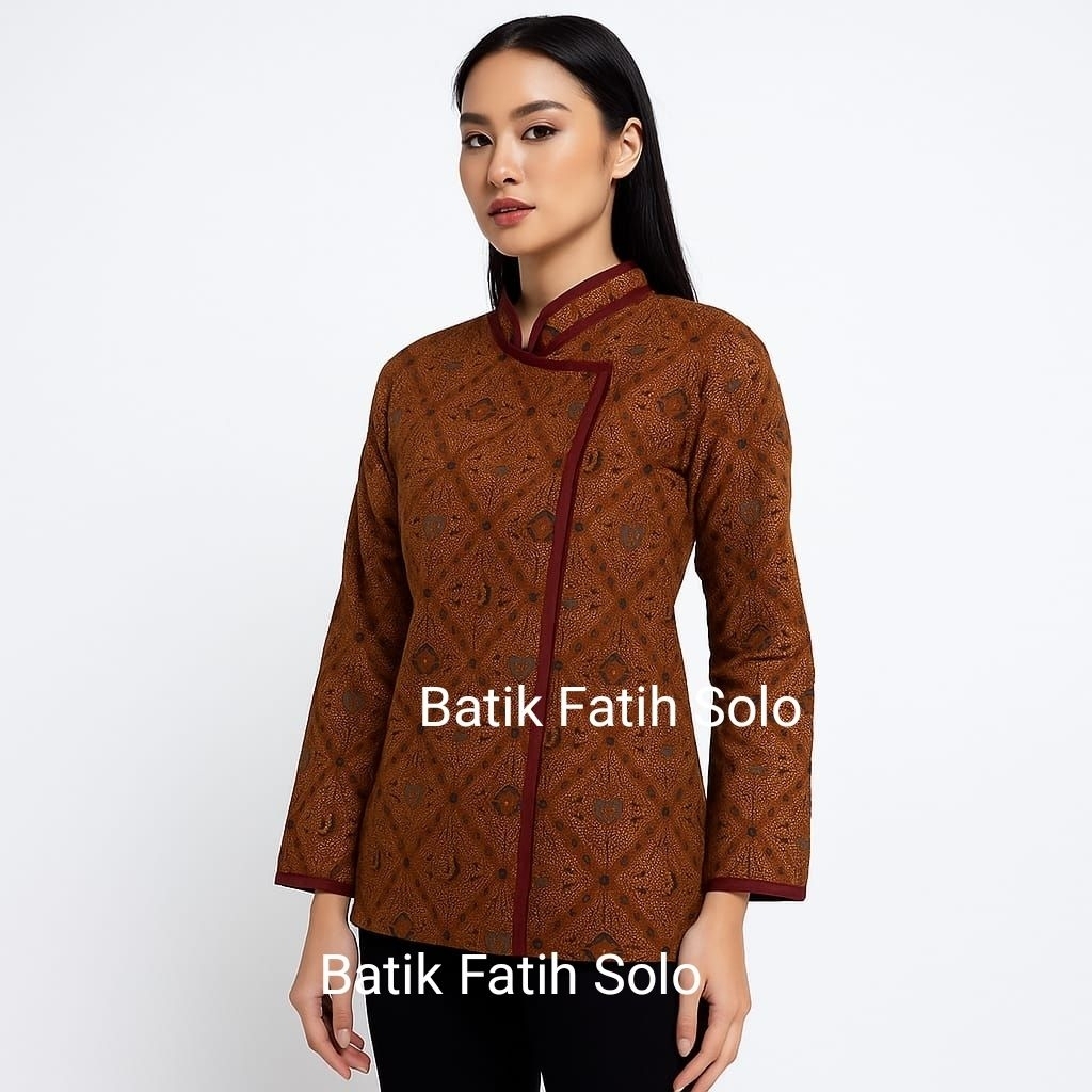 Blus Kerja Sidomukti Sogan Katun Premium