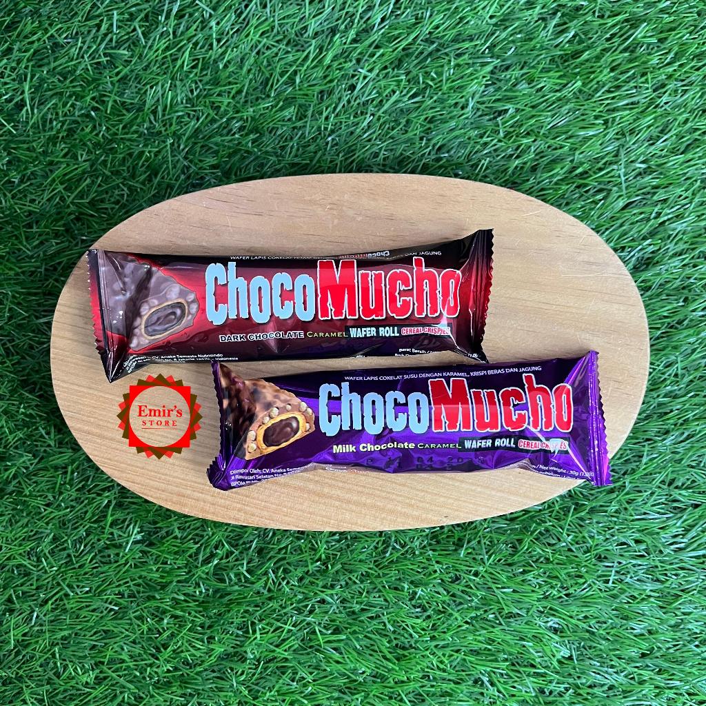 

ChocoMucho Wafer Roll Cereal Crispies | Wafer Coklat ChocoMucho | Choco Mucho Wafer Lapis Coklat | Dark Chocolate Caramel | Milk Chocolate Caramel | 30 Gr
