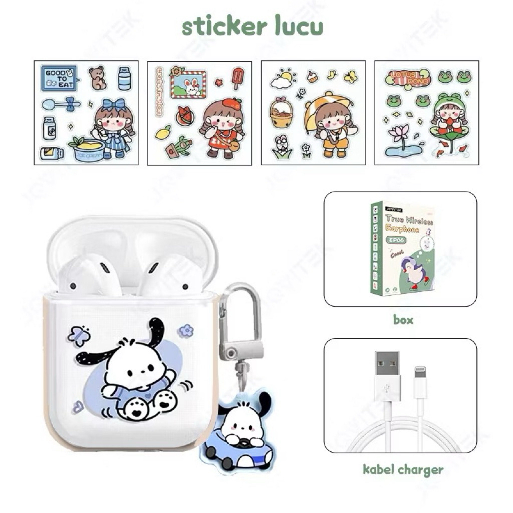 Jovitech Headset Bluetooth Karakter Lucu True Wireless Earphone