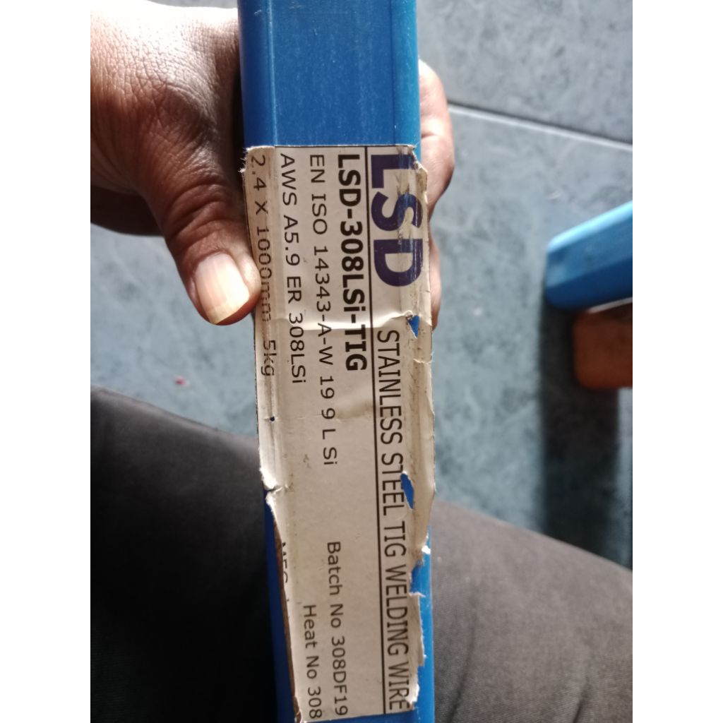 Kawat Las stainless steel Tig AWS ER308LSi Size. 2.4MM Harga 1kg