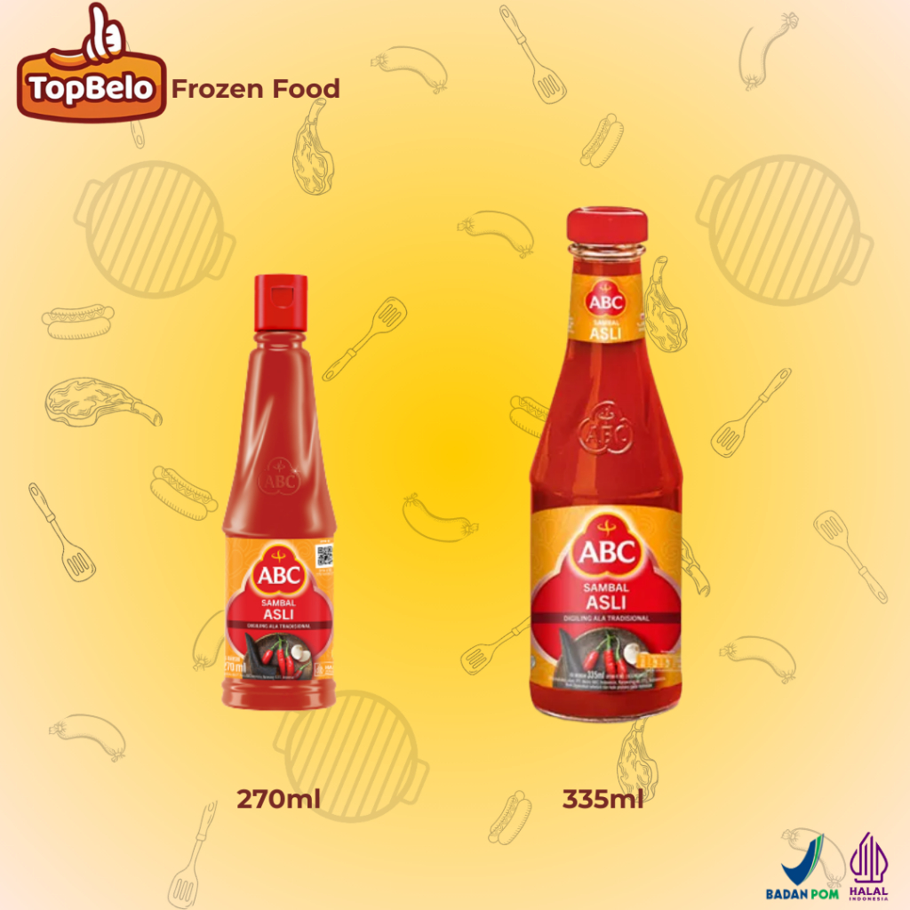 Saus Sambal ABC Asli Botol 335 ML 1 Pcs / Saus ABC 335ML / 270ml
