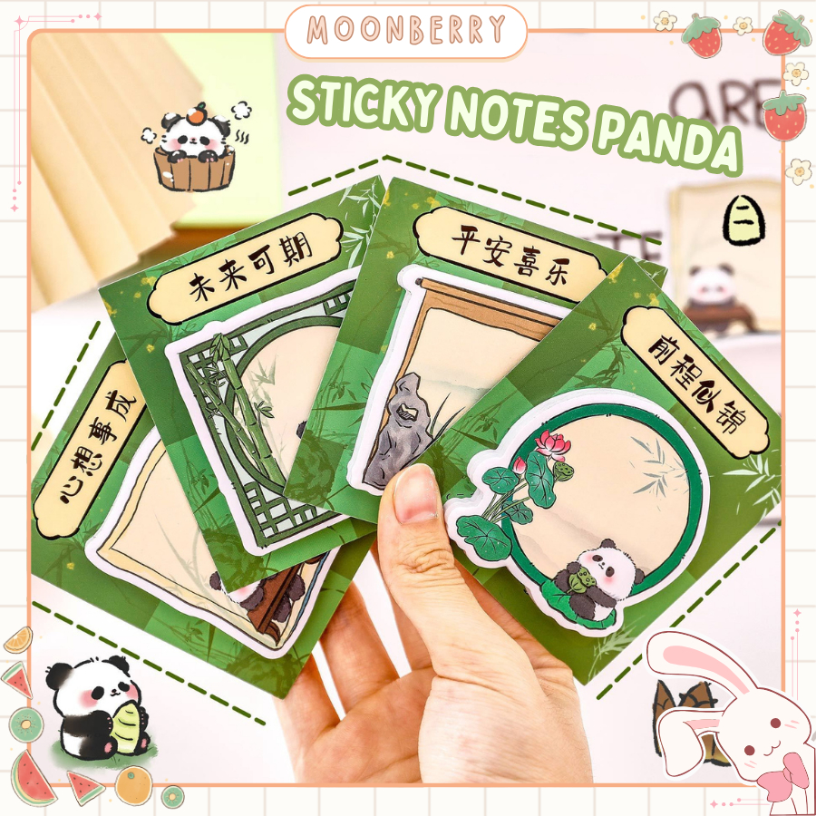 

Sticky Notes Motif Panda Lucu Isi 30 Lembar Memo Pad Catatan Tempel Kertas Note